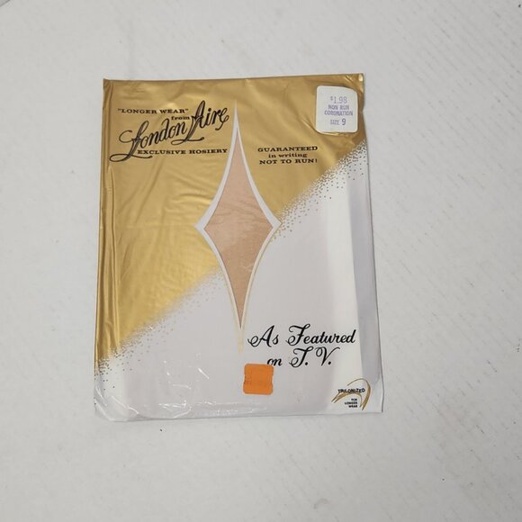Vintage London-Aire Hosiery Sz 8.5 Seamless 1st No-Run Coronation NOS Prop Lot/6 - Picture 7 of 12